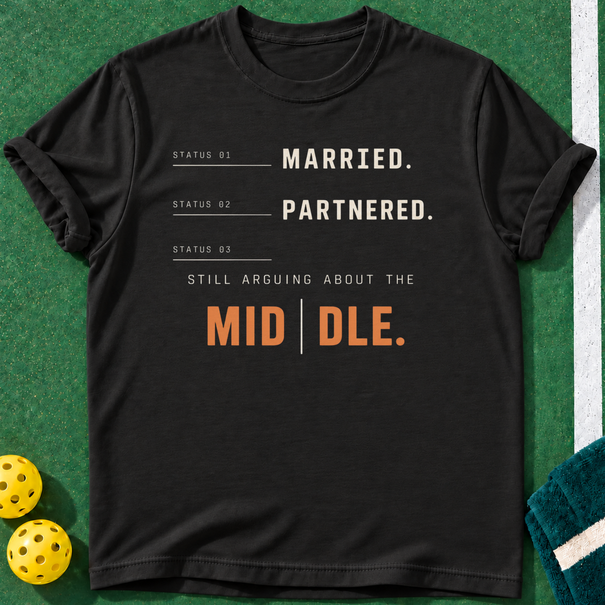 Middle Argument T-shirt | Black | final realistic custom mockup v2