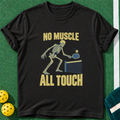 No Muscle Touch T-shirt | Black | final realistic custom mockup v2
