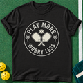 Play Without Worry T-shirt | Black | final realistic custom mockup v2