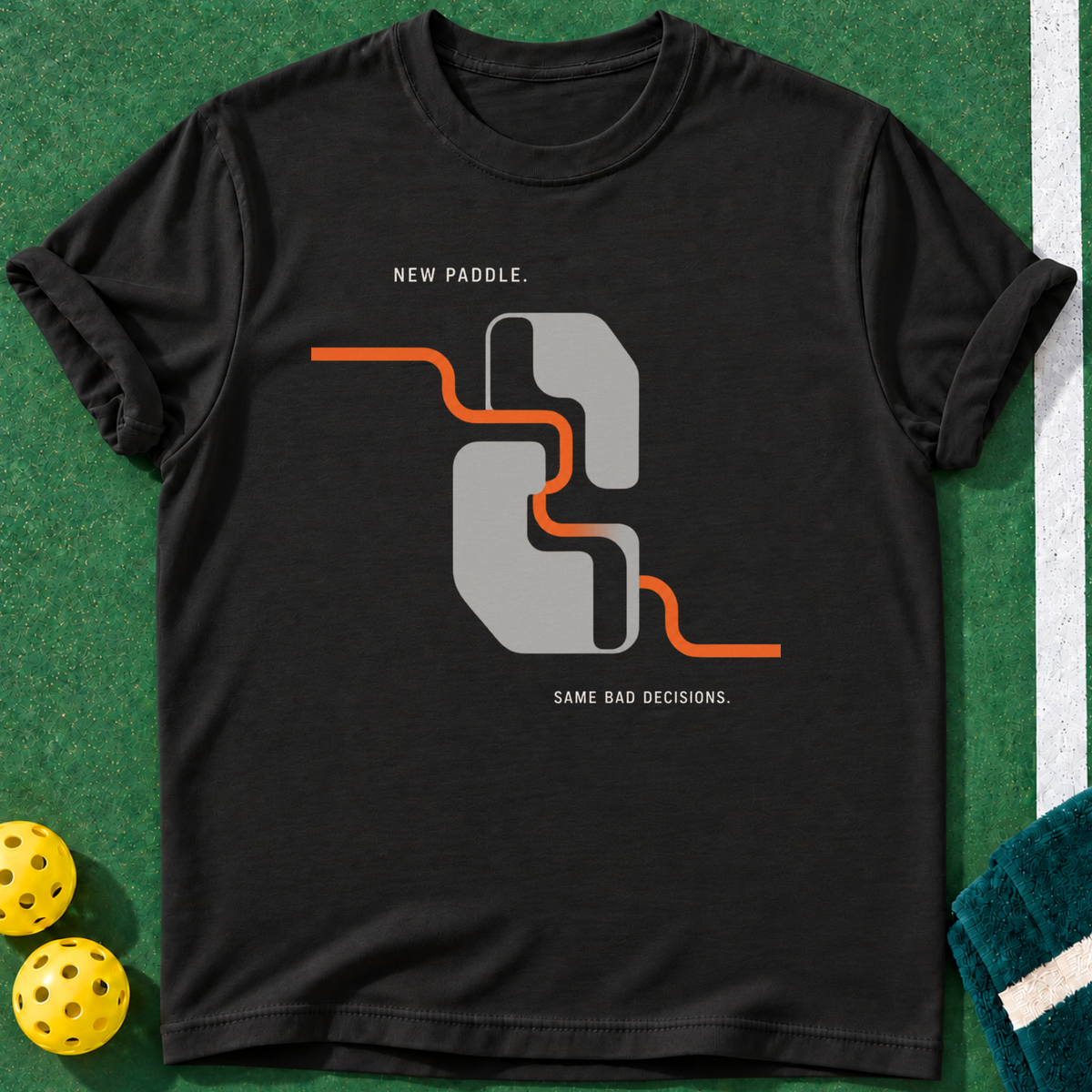 Paddle Bad Choices T-shirt | Black | final realistic custom mockup v2