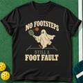 Ghost Foot Fault T-shirt | Black | final realistic custom mockup v2