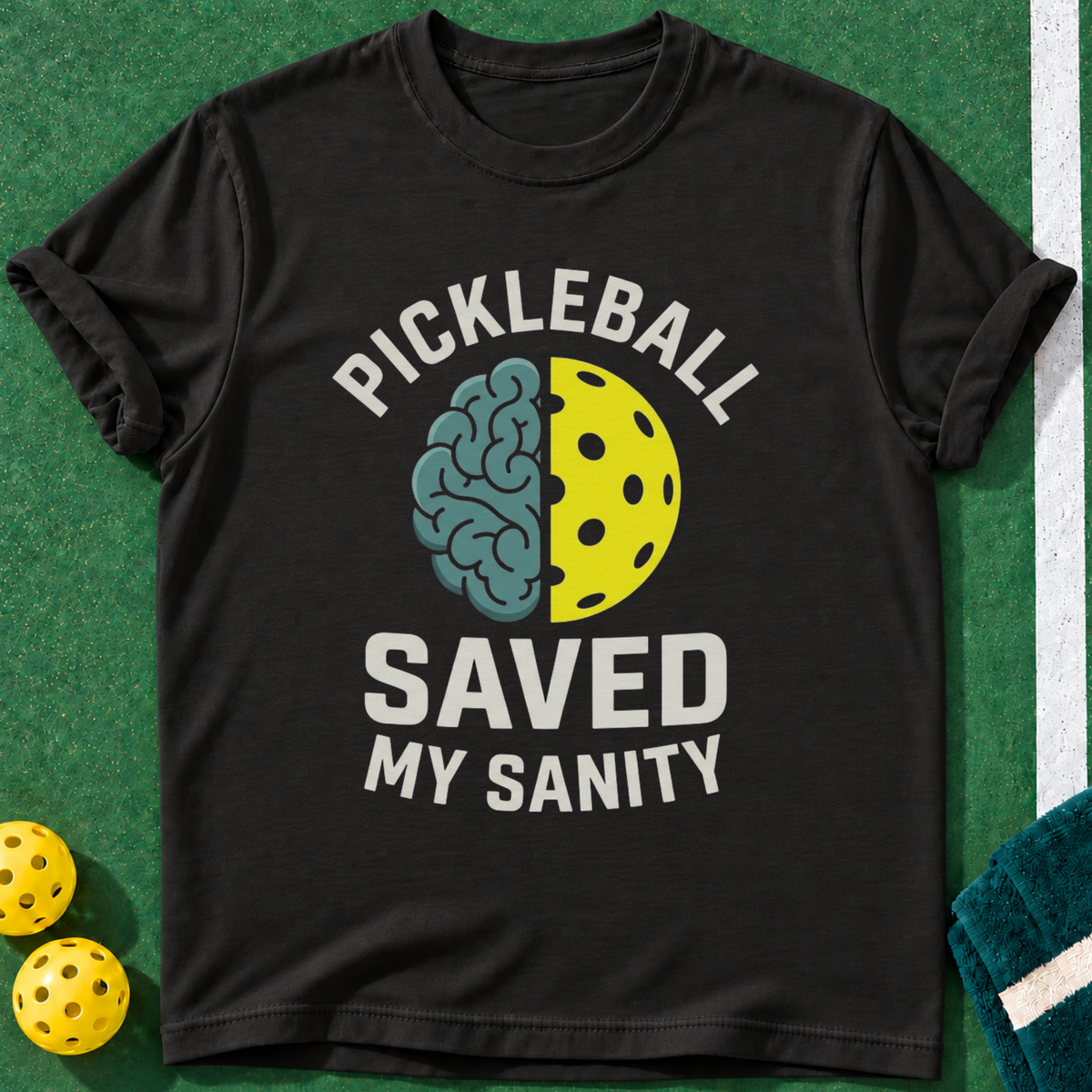 Saved My Sanity T-shirt | Black | final realistic custom mockup v2