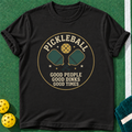 Good People Dinks T-shirt | Black | final realistic custom mockup v2
