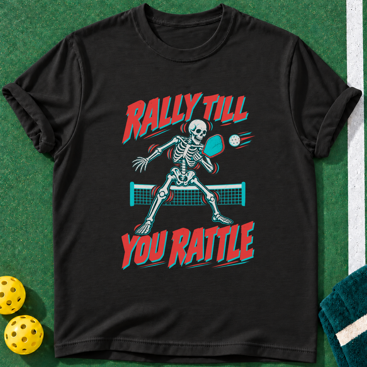 Rally Until Rattle T-shirt | Black | final realistic custom mockup v2