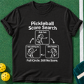 Pickleball Score Search T-shirt | Black | final realistic custom mockup v2