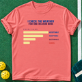 Weather Check T-shirt | Coral Silk | final realistic custom mockup v2