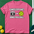 Bonus Pickleball Plans T-shirt | Heather Berry | final realistic custom mockup v2