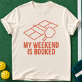 Weekend Booked T-shirt | Natural | final realistic custom mockup v2