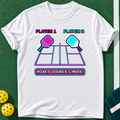 Mixed Doubles Mode T-shirt | White | final realistic custom mockup v2