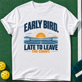 Early Bird Dinker T-shirt | White | final realistic custom mockup v2