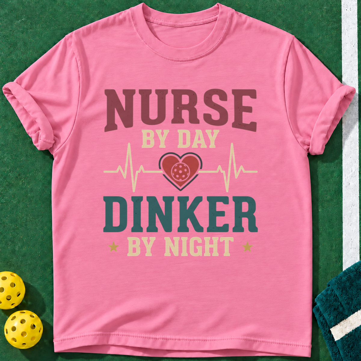 Daytime Nurse Dinker T-shirt | Azalea | final realistic custom mockup v2