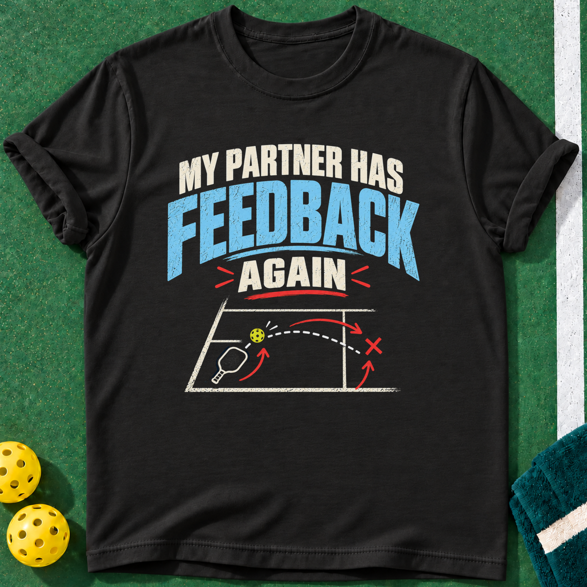 Partner Feedback T-shirt | Black | final realistic custom mockup v2