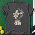 Court Echoes T-shirt | Dark Heather | final realistic custom mockup v2