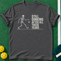 Postgame Drinks T-shirt | Dark Heather | final realistic custom mockup v2
