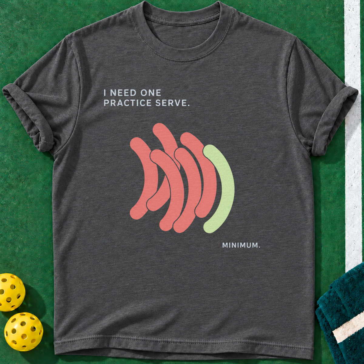 Need One Practice T-shirt | Dark Heather | final realistic custom mockup v2