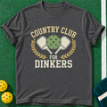 Country Club Dinkers T-shirt | Dark Heather | final realistic custom mockup v2