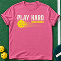 Play Hard Dink T-shirt | Heather Berry | final realistic custom mockup v2