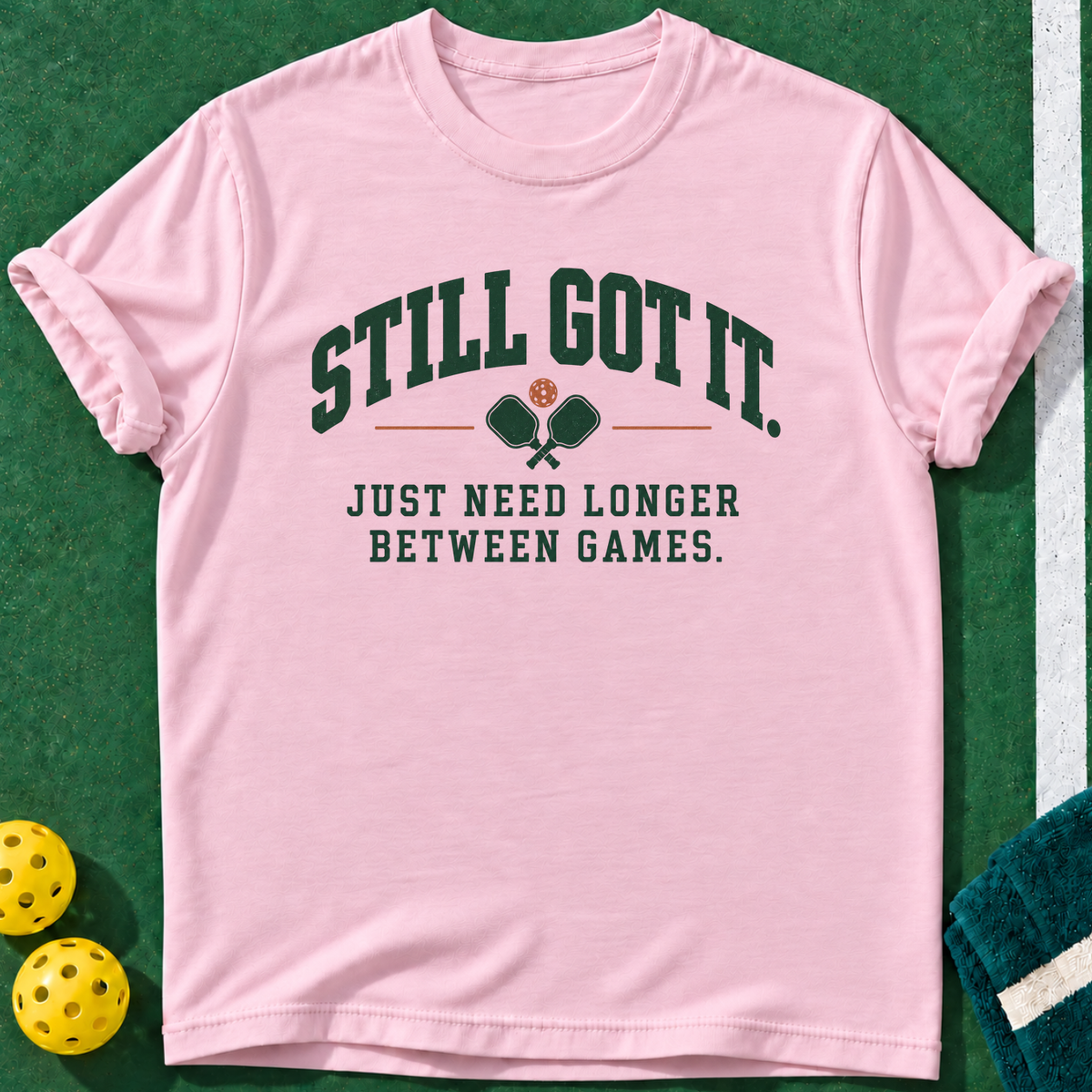 Still Got More T-shirt | Light Pink | final realistic custom mockup v2