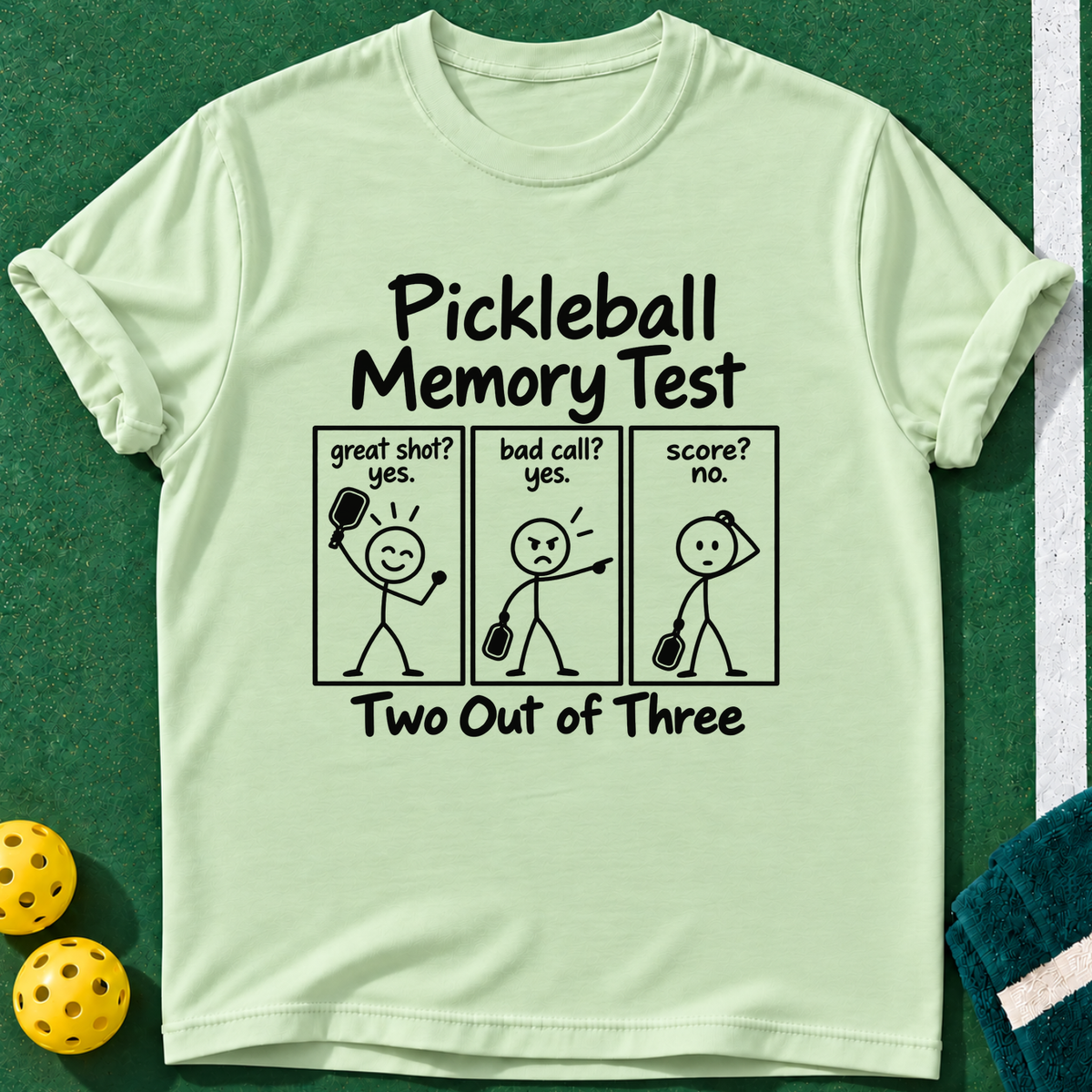 Memory Test T-shirt | Mint Green | final realistic custom mockup v2