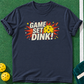 Game Set Dink T-shirt | Navy | final realistic custom mockup v2