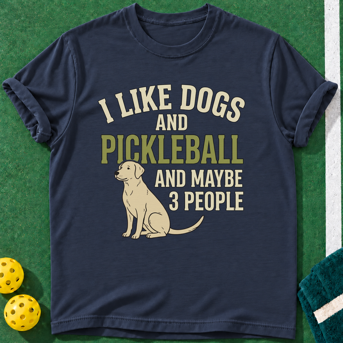 Dogs Dinks T-shirt | Navy | final realistic custom mockup v2