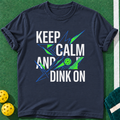 Keep Calm Dink T-shirt | Navy | final realistic custom mockup v2