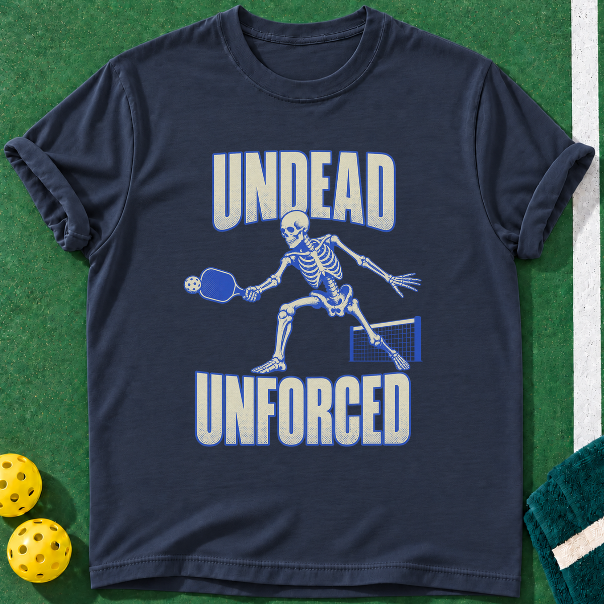 Undead Unforced T-shirt | Navy | final realistic custom mockup v2