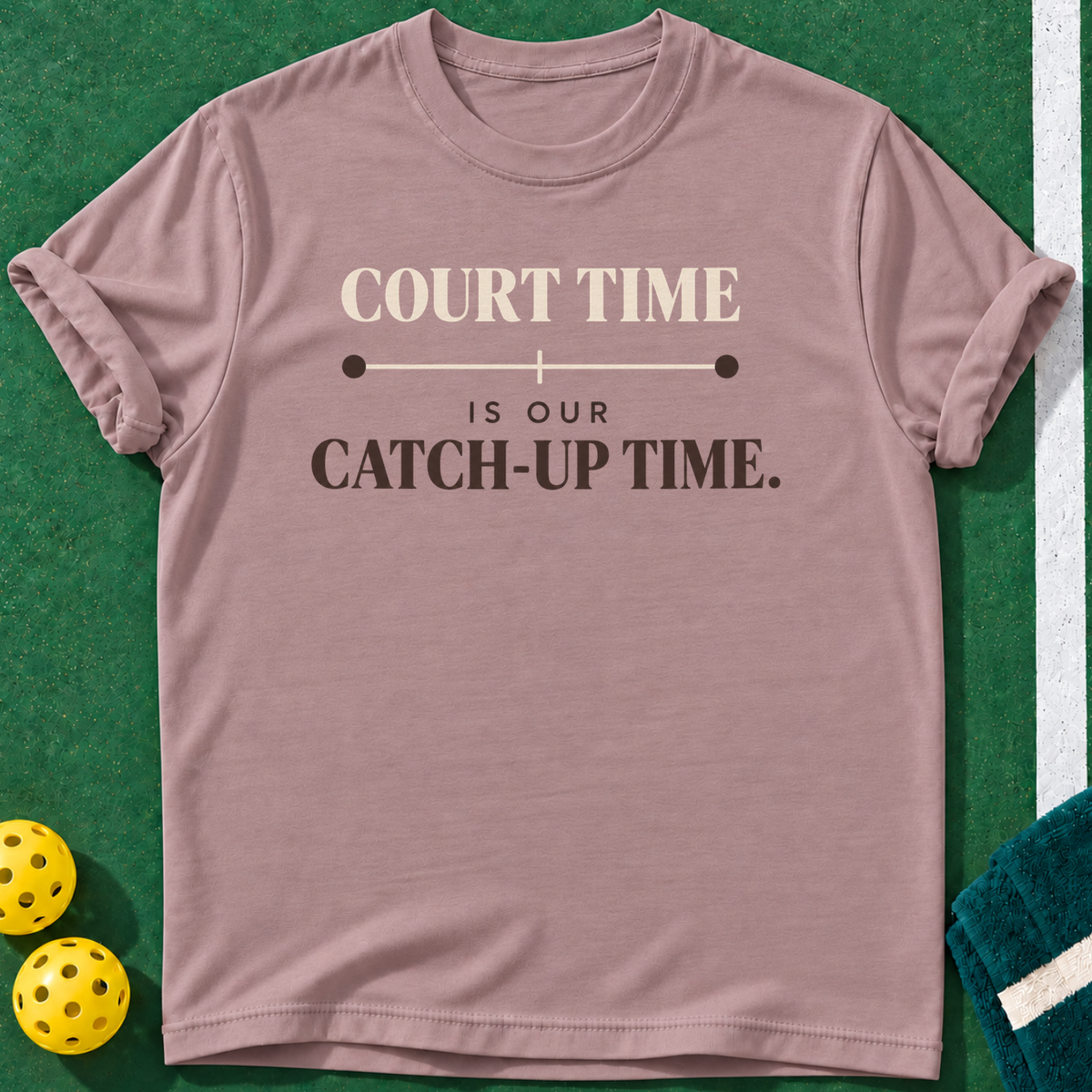 Our Court Time T-shirt | Paragon | final realistic custom mockup v2