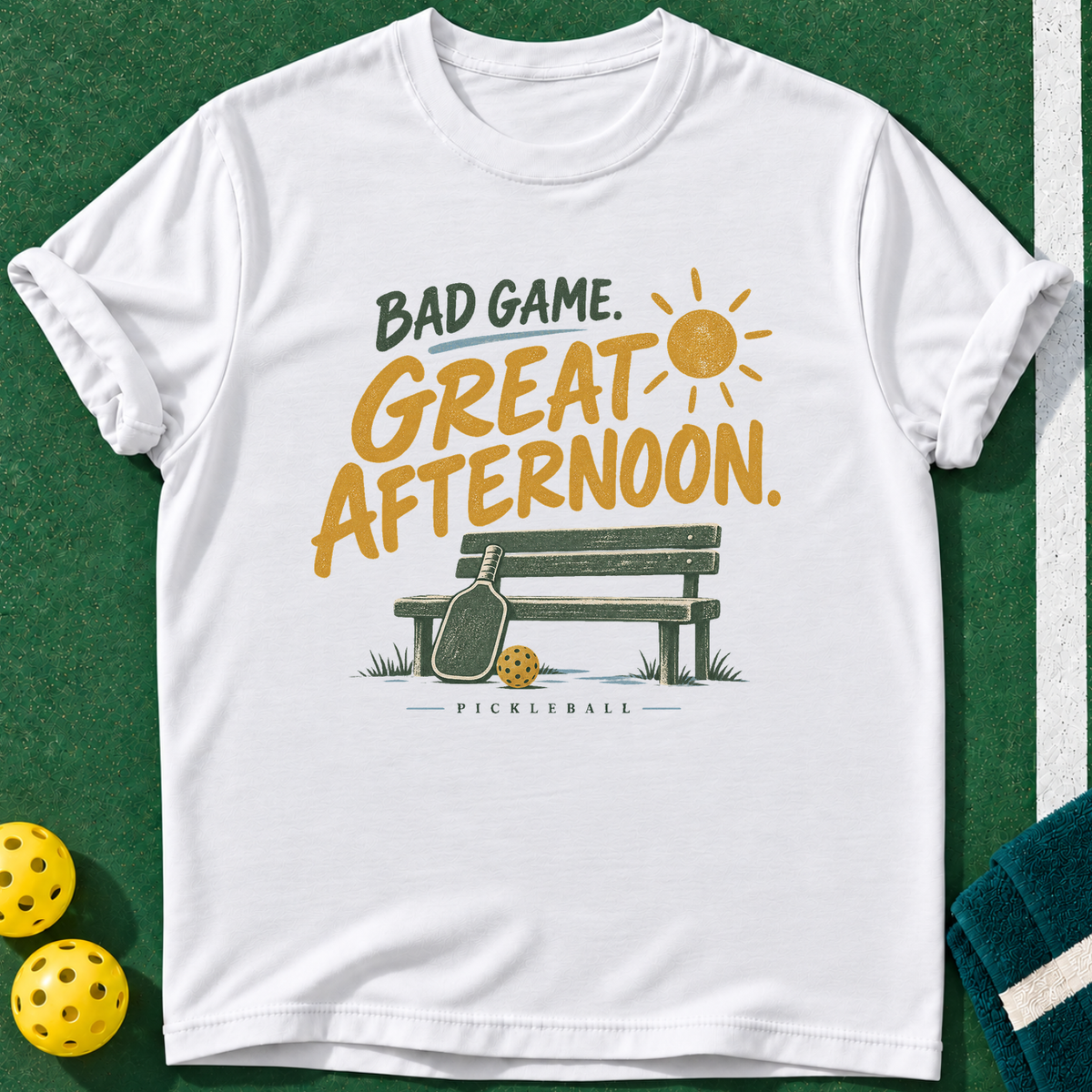 Great Afternoon Game T-shirt | White | final realistic custom mockup v2