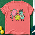 Court Crew T-shirt | Coral Silk | final realistic custom mockup v2