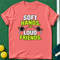 Soft Drop Cheer T-shirt | Coral Silk | final realistic custom mockup v2