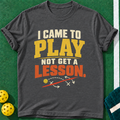 Play Not Excuses T-shirt | Dark Heather | final realistic custom mockup v2