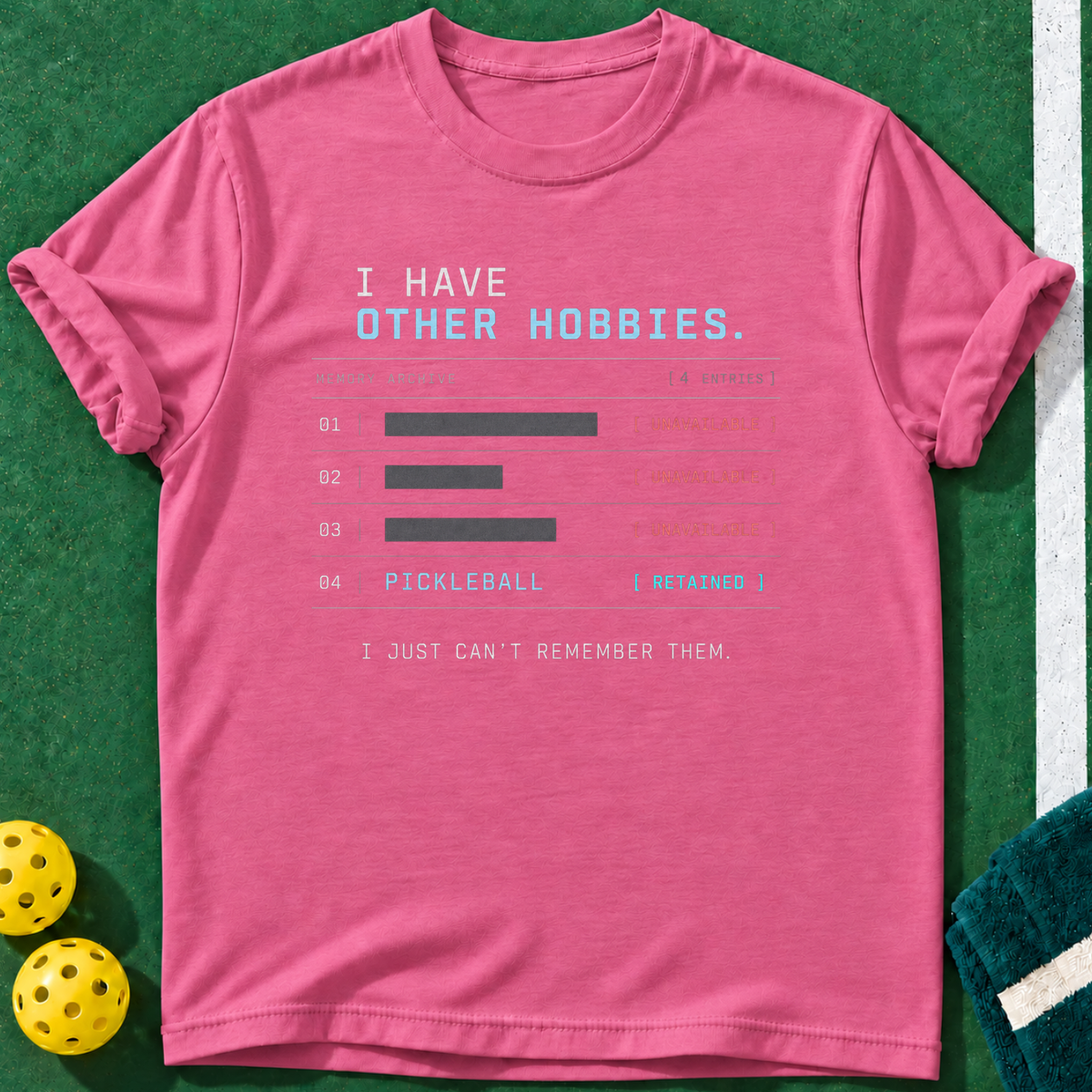 Other Hobbies T-shirt | Heather Berry | final realistic custom mockup v2