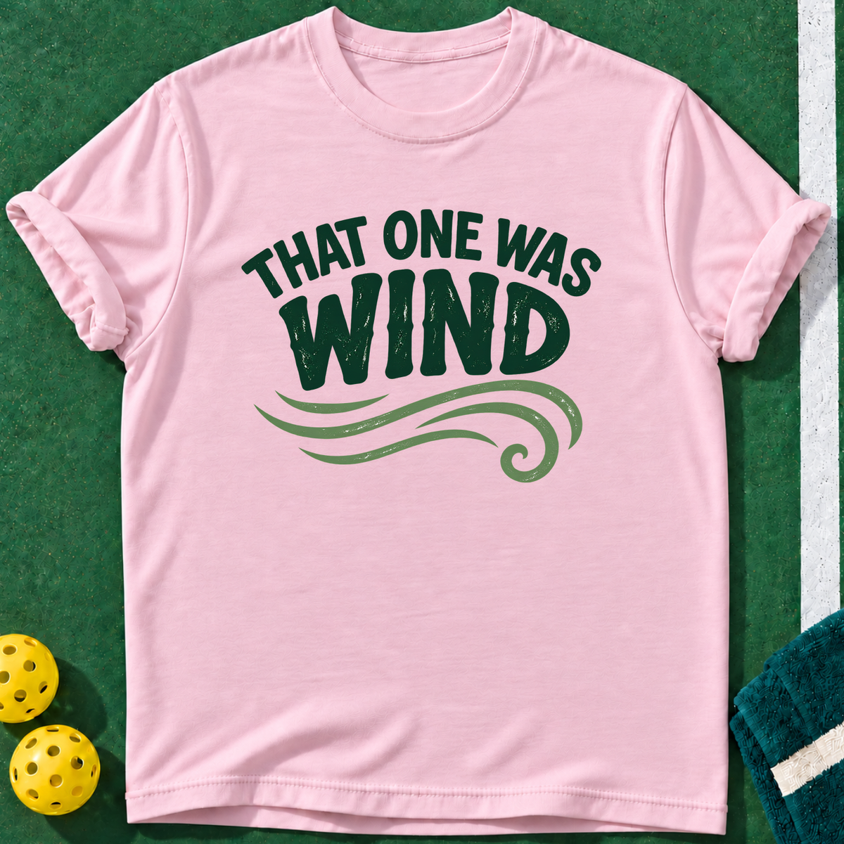 Blame The Wind T-shirt | Light Pink | final realistic custom mockup v2
