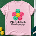 Bloom And Play T-shirt | Light Pink | final realistic custom mockup v2