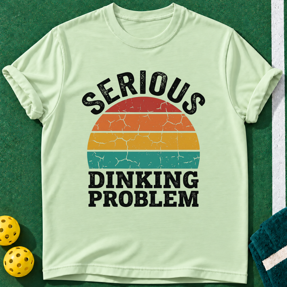 Serious Dinking Problem T-shirt | Mint Green | final realistic custom mockup v2