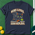 Nine Lives Zero T-shirt | Navy | final realistic custom mockup v2