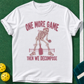 Decompose After Game T-shirt | White | final realistic custom mockup v2
