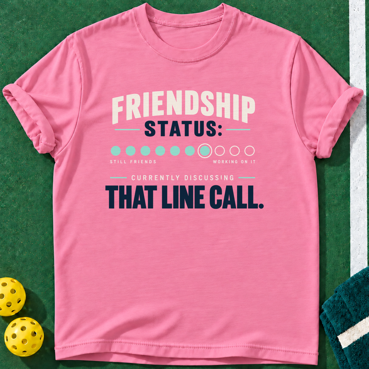 Friendship Line Call T-shirt | Azalea | final realistic custom mockup v2