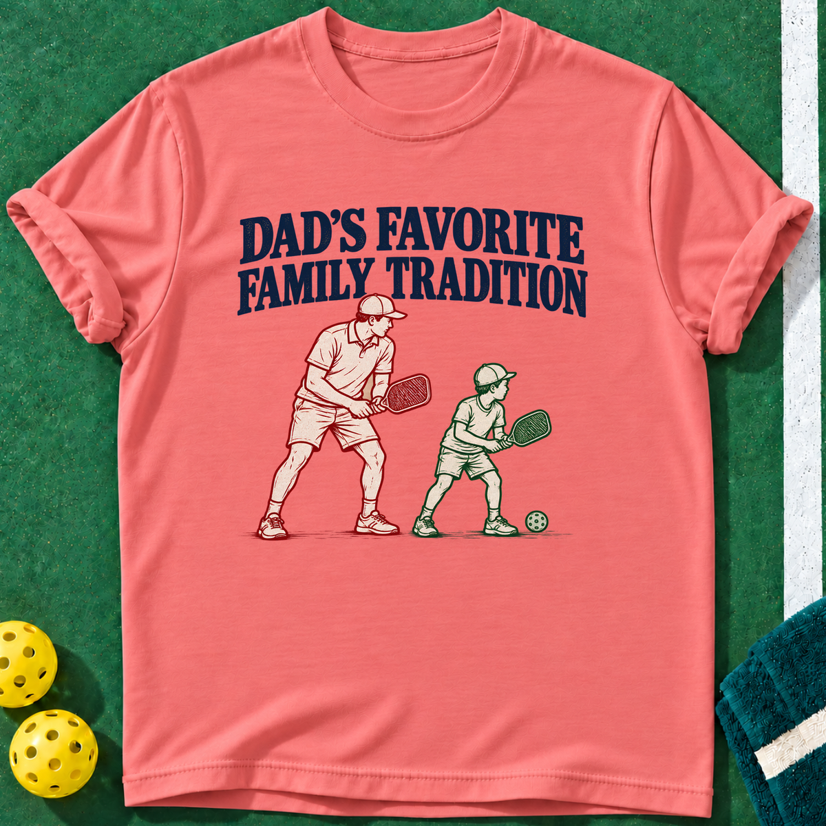 Family Rally Ritual T-shirts | Coral Silk | final realistic custom mockup v2