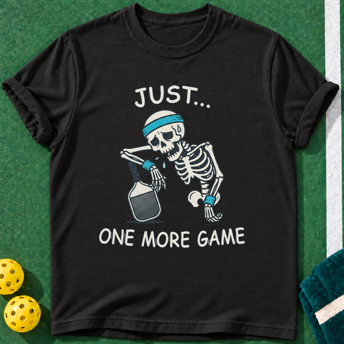 One More Skeleton T-shirt | Black | final realistic custom mockup v2
