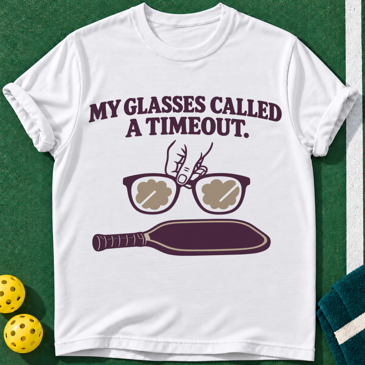 Glasses Timeout Pickleball T-Shirt