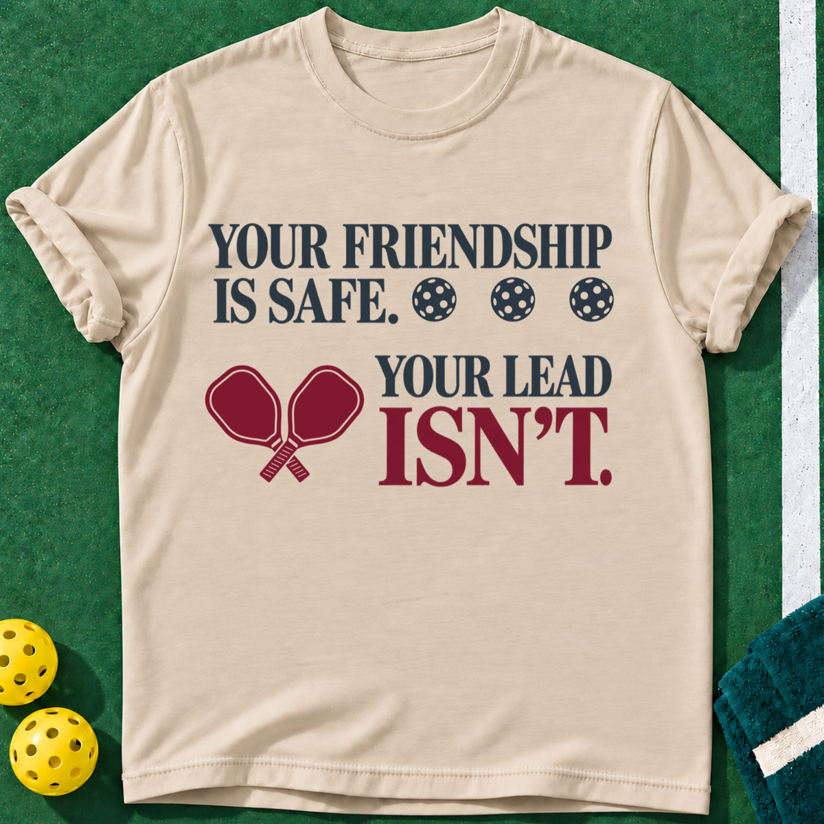 Custom Shopify mockup 2026-09-29 | Your Friendship T-shirt | Sand