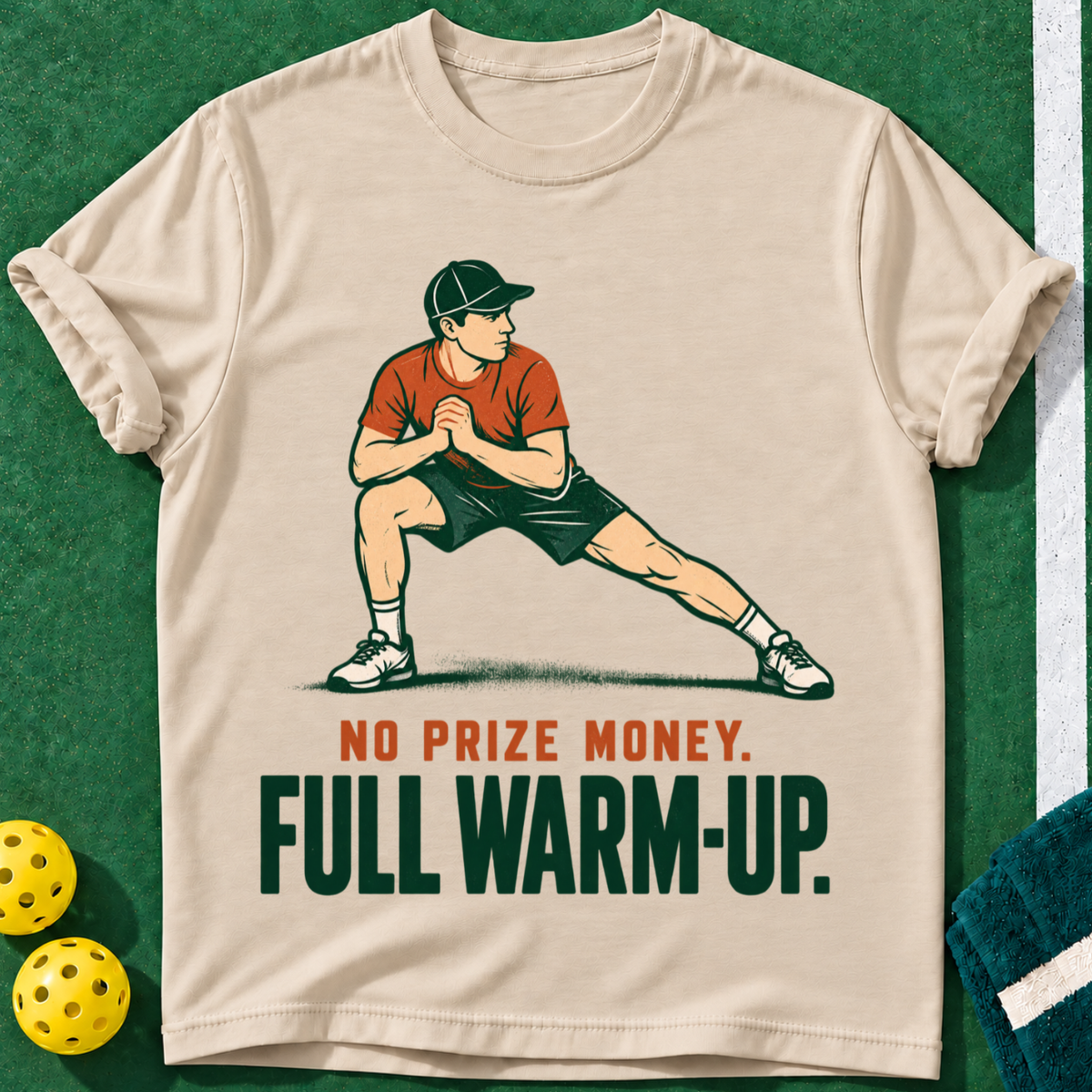 Custom Shopify mockup 2026-09-29 | No prize Money T-shirt | Sand