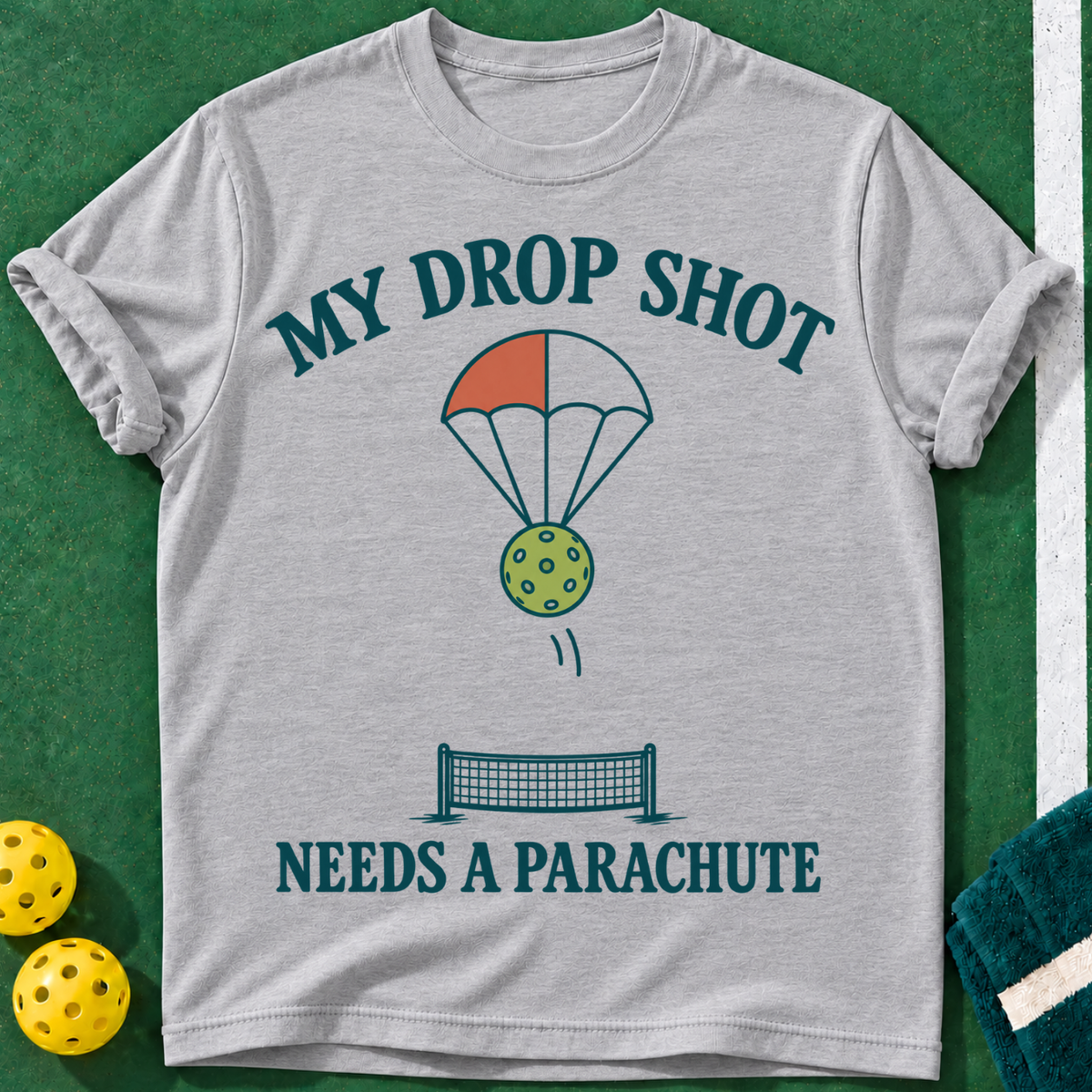Parachute Drop Shot Pickleball T-Shirt