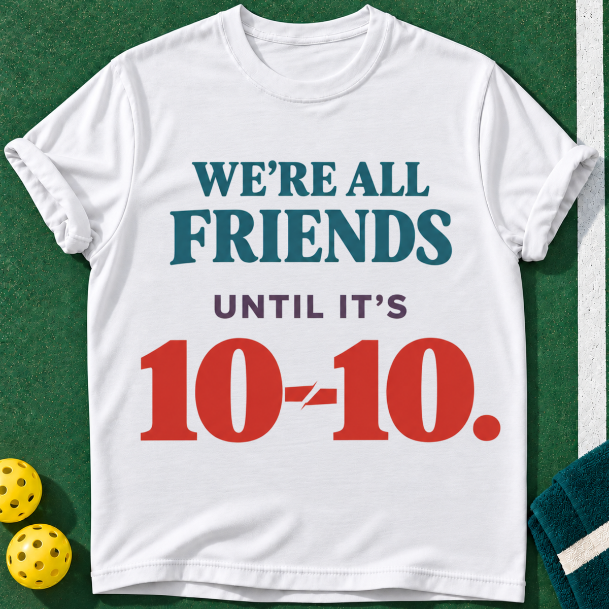 Friends Until Game T-shirt | White | purchased custom mockup 2026-09-30